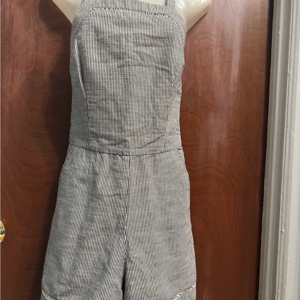 Trina Turk Black and White Jumpsuit with Wide-Leg Design